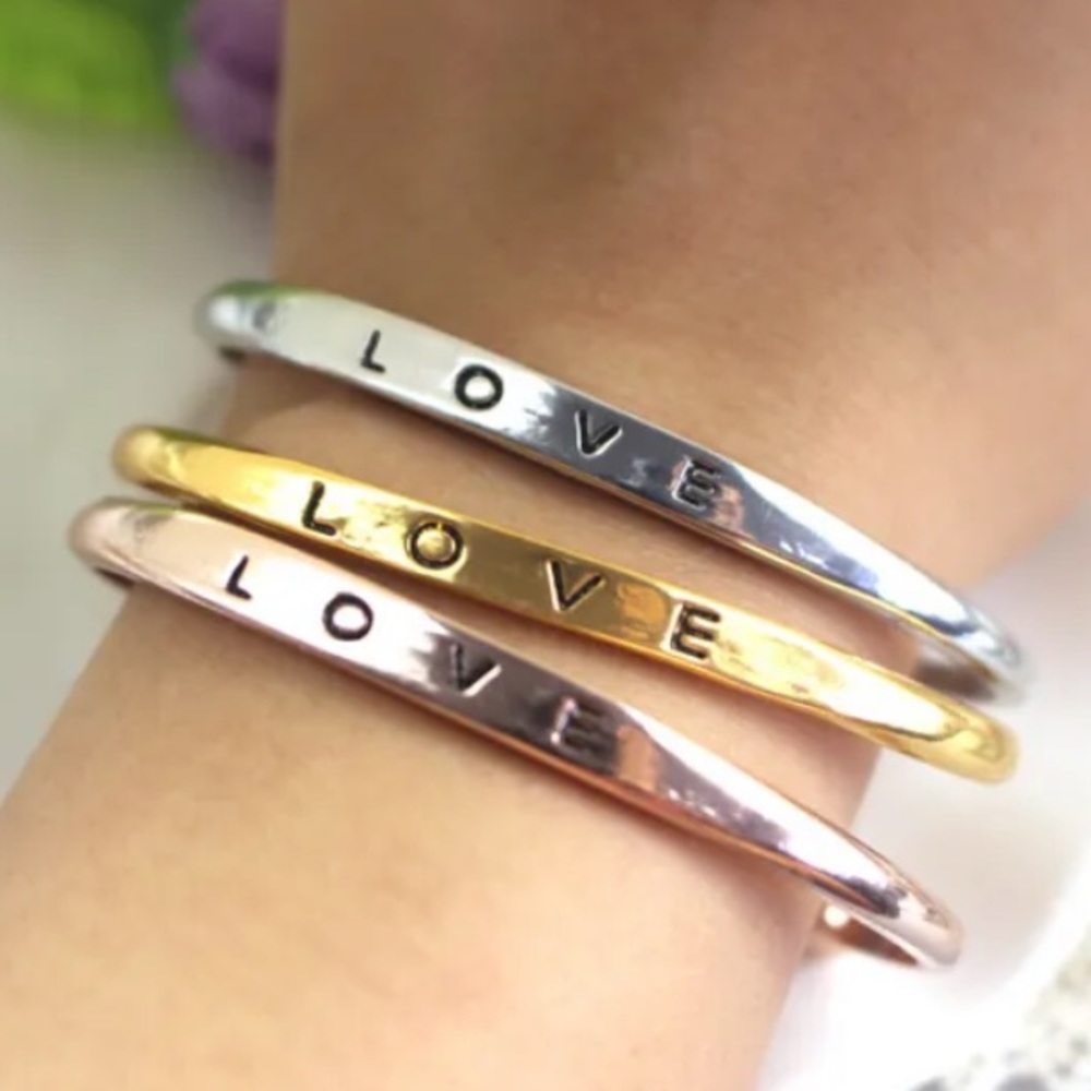 18k GP ‘Love’ Cuff Bracelet